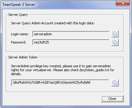 Server Query TeamSpeak Server 1й запуск Server Query TeamSpeak Server 1й запуск